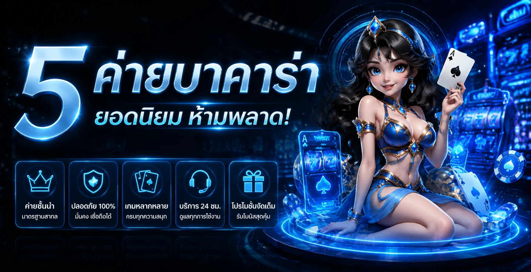 หมวดเกม admin 289 สล็อต พร้อมตัวละครธีมฟ้าและทอง